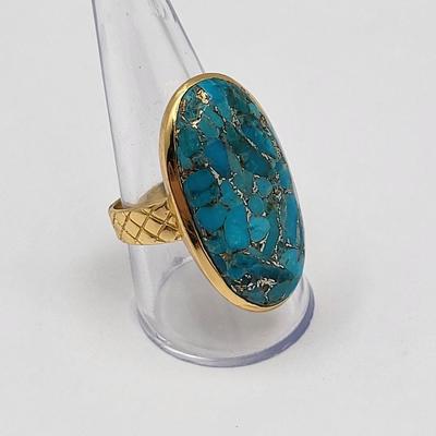 Ross Simons Mosaic Turquoise Ring Size 10