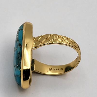 Ross Simons Mosaic Turquoise Ring Size 10