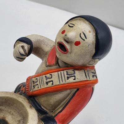 Vintage Asian Chalkware Incense Holder Burner