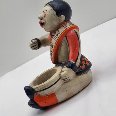 Vintage Asian Chalkware Incense Holder Burner