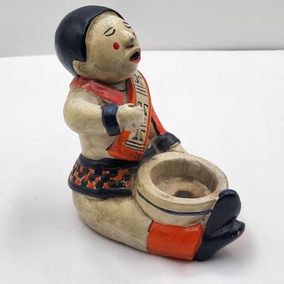 Vintage Asian Chalkware Incense Holder Burner