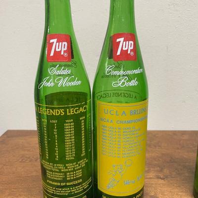 7-UP Vintage Collectible UCLA Basketball Bottles
