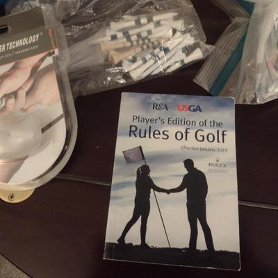 Collection of Golf Items- Assorted Balls, Tees, Booklet, Green Repair, etc.
