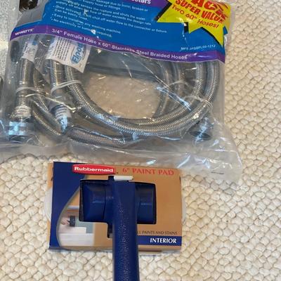 Towel bars, washing machine, connector, and paint pad