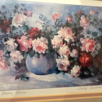 Wall decor fruit, flowers and hats