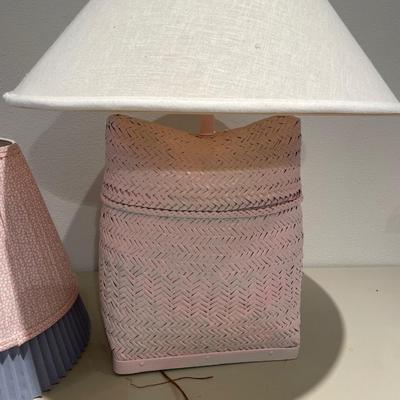Pink Witcher lamp with lamp shades and decor