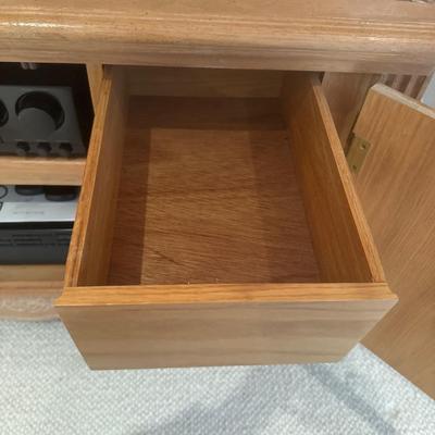 Wooden entertainment center only
