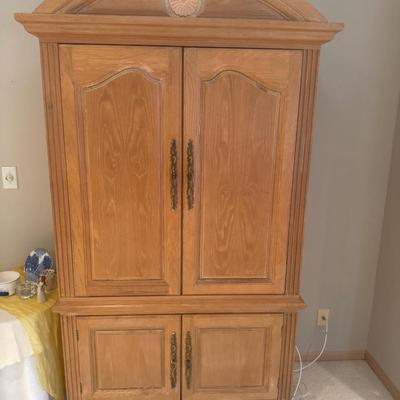 Wooden entertainment center only