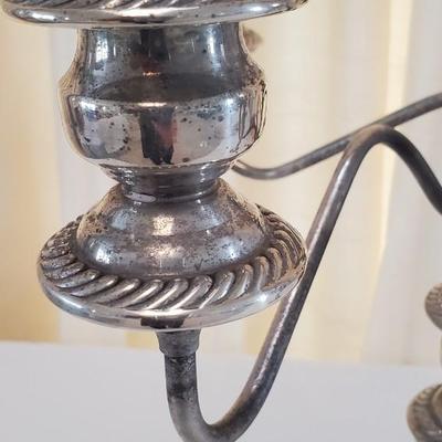 Pair Silver Plated Candelabras