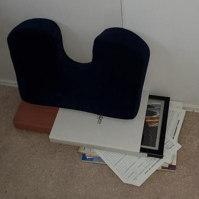Custom Black Lacquer Desk and Credenza and Chair & Everything on top