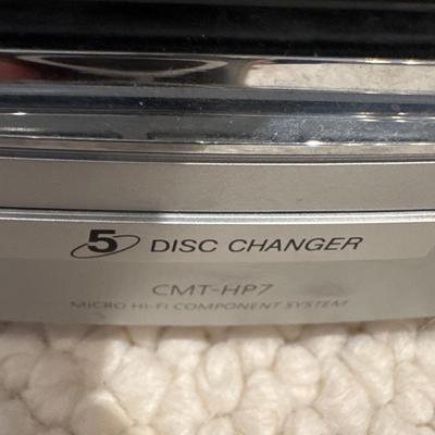 Sony 5 disc player with Philllips headphones