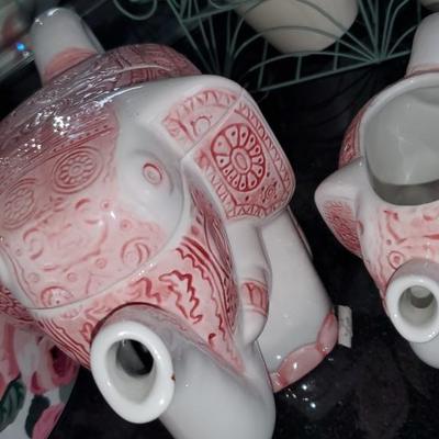 Misc Lot with Elephant Tea Pot Set