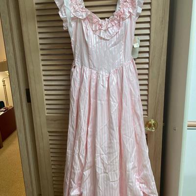Gunne Sax pink striped dress with tags