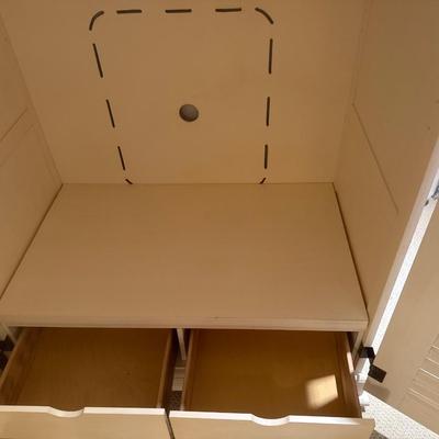 Legends brand white painted entertainment center