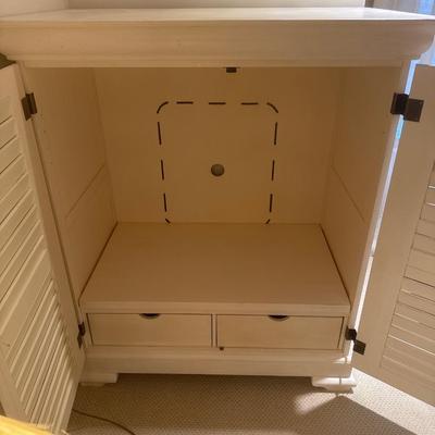 Legends brand white painted entertainment center