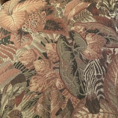 Safari themed padded chair with white table