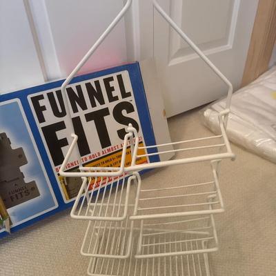 Funnel fits tool holder and shower caddy