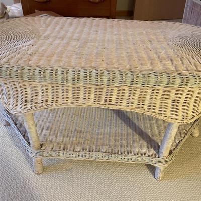 Wicker coffee table