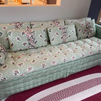 Fabric couch to look like rattan