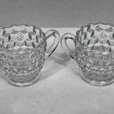 Fostoria cream and sugar