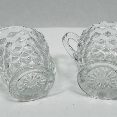 Fostoria cream and sugar
