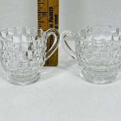 Fostoria cream and sugar