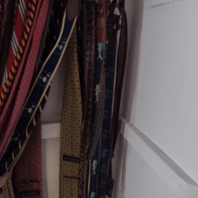 Collection of Ties and Belts