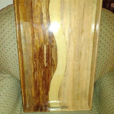 Faux Wood Serving Tray- Approx 24" x 15" x 2" Deep