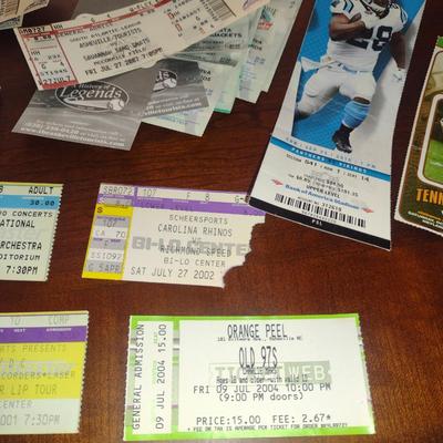 Collection of Event/Concert Stubs