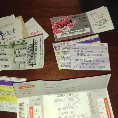 Collection of Event/Concert Stubs