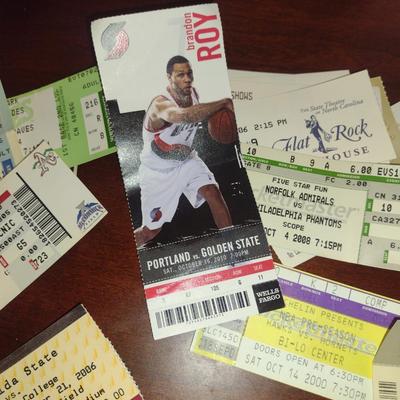 Collection of Event/Concert Stubs