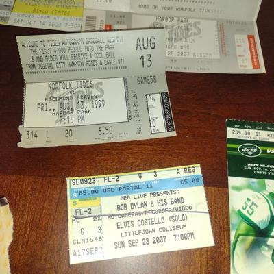 Collection of Event/Concert Stubs