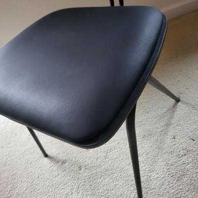 Nuevo Giada Black Leather Dining Or Lobby Chair $250+ Value (#2)
