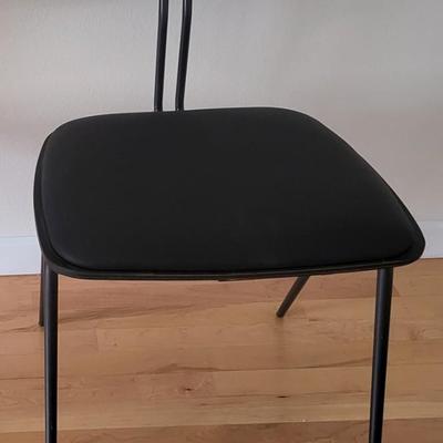 Nuevo Giada Black Leather Dining Or Lobby Chair $250+ Value (#3)