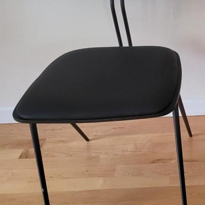 Nuevo Giada Black Leather Dining Or Lobby Chair $250+ Value (#4)