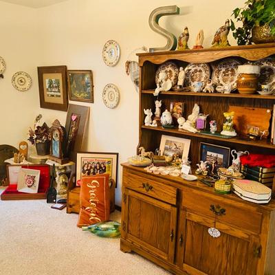Lot 1: Cabinet, Collectibles & More