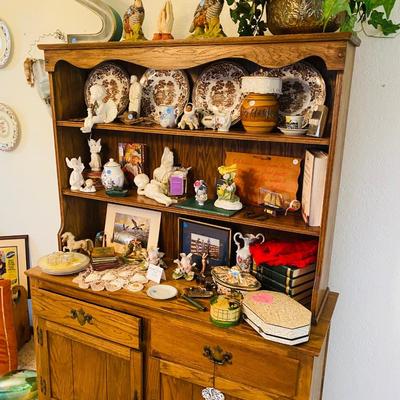 Lot 1: Cabinet, Collectibles & More