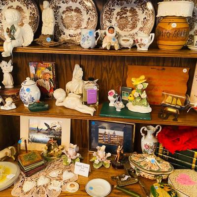 Lot 1: Cabinet, Collectibles & More