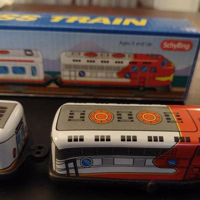 Schylling Wind-Up Express Train Three Car Toy- Measures Approx 12"