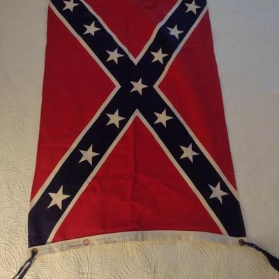 Annin Defiance 100% Cotton Bunting Confederate Flag- Approx 35" x 22 1/4"