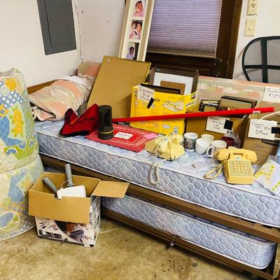 Lot 12: Trundle Bed, Office Items & More