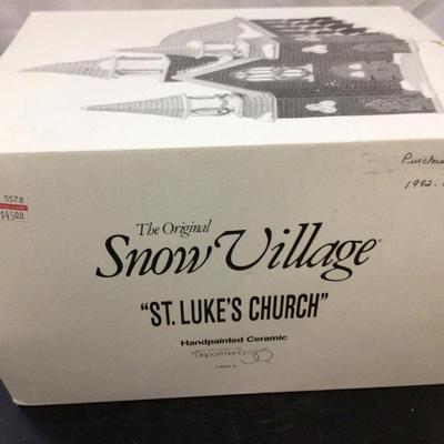 Dept 56 Snow Village St Luke’s Church 1996
