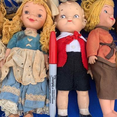 Vintage Dolls Lot - Most Rubber - Campbell Soup & More
