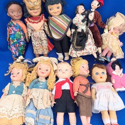 Vintage Dolls Lot - Most Rubber - Campbell Soup & More