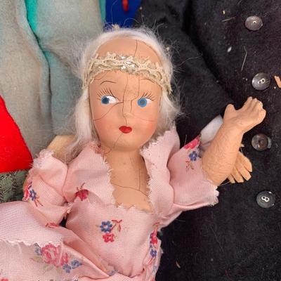 Vintage Dolls Lot - Some Hand Crafted
