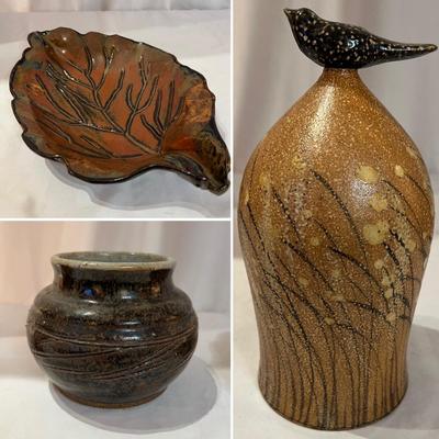 Signed Stoneware Pottery - Perez & More (K-RG)