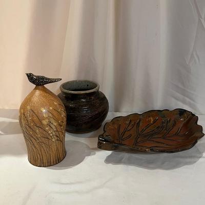 Signed Stoneware Pottery - Perez & More (K-RG)