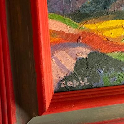 Colorful Mountain Scene Original Painting (B3-MG)