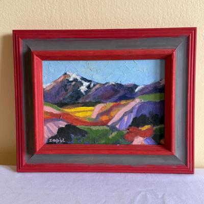 Colorful Mountain Scene Original Painting (B3-MG)
