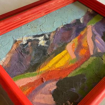 Colorful Mountain Scene Original Painting (B3-MG)